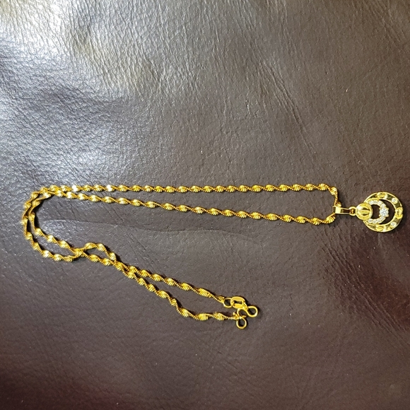 18K NECKLACE BRACELET EARRINGS & RING NAIL HEAD LOVE SET - Picture 7 of 12